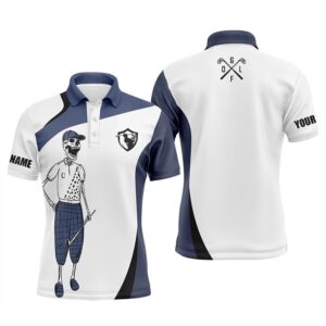 Blue And White Men’s Golf Polos Shirts&hellip;