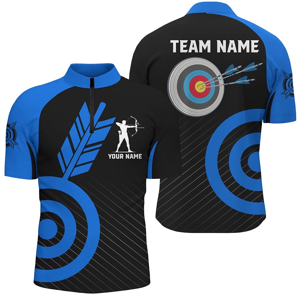 Blue Archery Jerseys For Men Custom Archery Jersey Shirts Team League Archery Shirts, Custom Archery Team Shirt