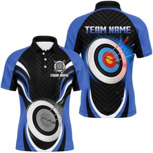 Blue Archery Polo Archery Target Custom Men&hellip;