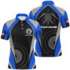 Blue Archery Polo Shirts For Men Custom Team Name Archery Uniform Polo Shirts, Custom Archery Team Polo Shirt
