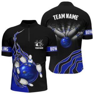 Blue Flame Bowling Jersey For Men Bowling&hellip;
