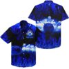 Blue Camo Hawaiian Bowling Shirt For Men Women, Custom Team Bowling Hawaiian Shirt