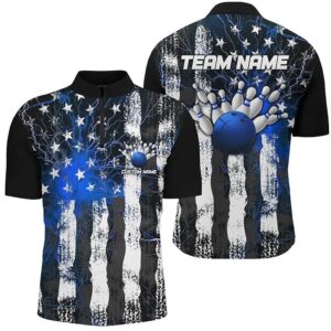 Blue Lightning American Flag Unisex Bowling Team&hellip;