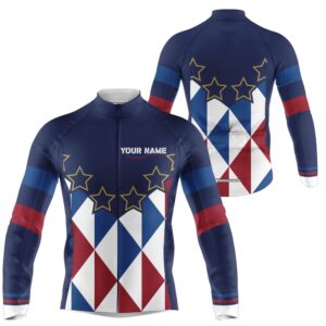Blue Men And Women Cycling Jersey With 3 Rear Pockets Custom Bike Shirt Full Zip Bicycle Gear Custom Mono Cycling Jersey 2 kaabha.jpg