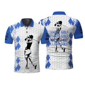 Blue Men’s Golf Polo Shirt I Hate&hellip;
