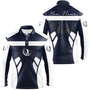 Blue Navy And White Men’s Golf Polo&hellip;