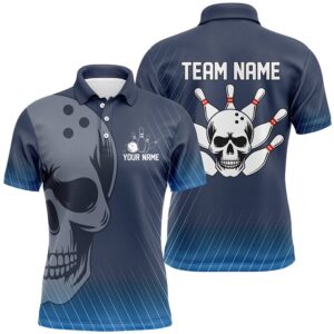 Blue Skull Bowling Shirts Men & Women&hellip;