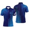 Blue Seamless Men’s Golf Polo Shirt Personalized Heartbeat Golf Shirts For Men, Best Golf Gifts, Golf Polo Shirt, Golf Shirts