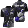 Blue Thunder Lightning Bowling Team Shirts For Men, Bowling Jersey, Custom Bowling Team Jersey Shirt