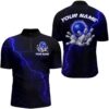 Blue Thunder Lightning Bowling Team Shirts For Men, Bowling Jersey, Custom Bowling Team Jersey Shirt