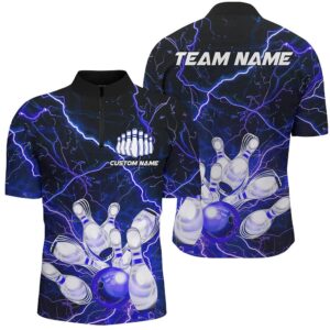 Blue Thunder Lightning Strike Unisex Bowling Team&hellip;