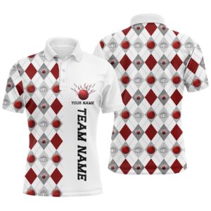 Bowling Argyle Pattern Shirts Bowling Team Polo&hellip;