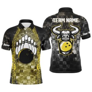 Bowling Bull Black And Yellow Mens Bowling&hellip;