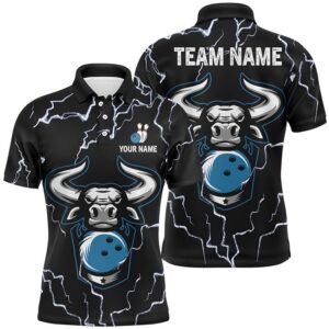Bowling Bull Thunder Lightning Black Bowling Polo&hellip;