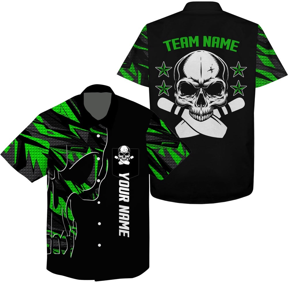 Bowling Hawaiian Shirt Skull Bowling Green, Custom Team Bowling Hawaiian Shirt Bowling Hawaiian Shirt Skull Bowling Green, Custom Team Bowling Hawaiian Shirt