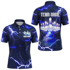 Bowling Polo Shirt For Men Lightning Thunder&hellip;