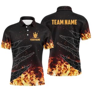 Bowling Polo Shirts For Men Custom Flame&hellip;