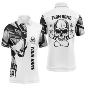 Bowling Polo Shirts For Men White Camo&hellip;