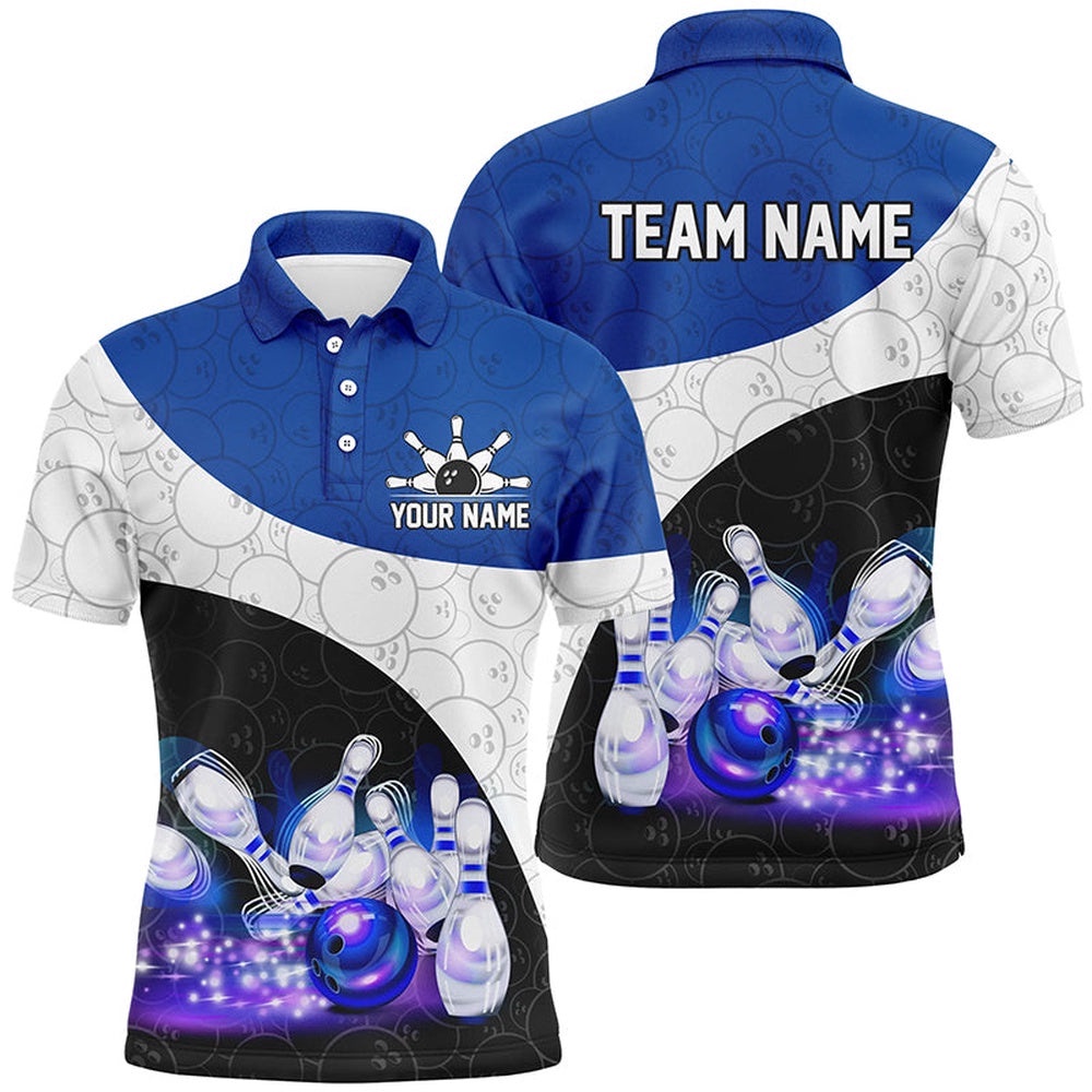 Bowling Shirt Custom Bowling Team League Bowling Polo Shirt Men Polo Shirt, Personalized Bowling Team Shirt
