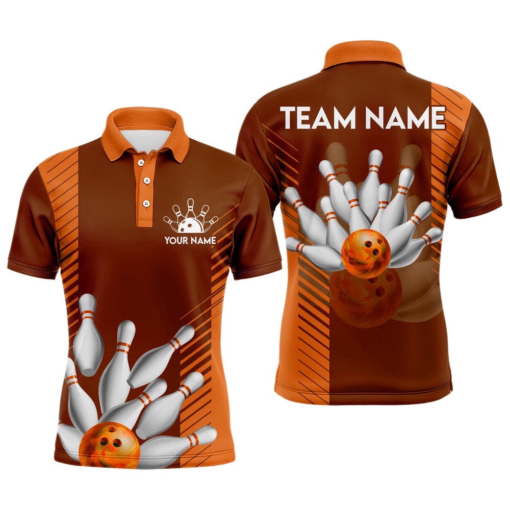 Bowling Shirt For Men Custom Bowling Polo Shirt Bowling Team Polo Shirt, Personalized Bowling Team Shirt