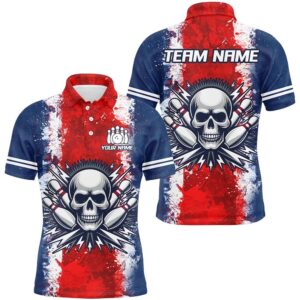 Bowling Shirt For Men Skull Bowling Polo&hellip;