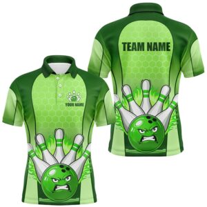 Bowling Shirt Green Men Polo Bowling Polo&hellip;
