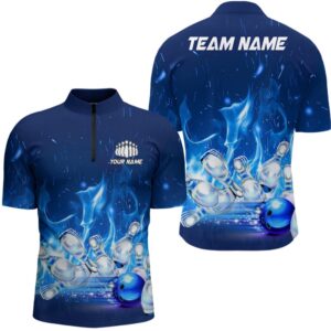 Bowling Shirts For Men Blue Flame Bowling&hellip;