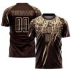 Brown Gold Sublimation Soccer Uniform Jersey, Custom Team Soccer Jersey Shirt Brown Gold Sublimation Soccer Uniform Jersey, Custom Team Soccer Jersey Shirt