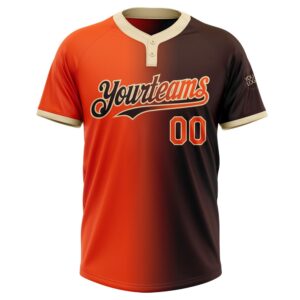 Brown Orange Cream Gradient Fashion Two Button Unisex Softball Jersey Custom Team Softball Jersey 2 vgpoho.jpg