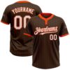 Brown Orange Cream Gradient Fashion Two Button Unisex Softball Jersey, Custom Team Softball Jersey