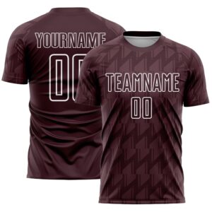 Brown White Sublimation Soccer Uniform Jersey, Custom&hellip;