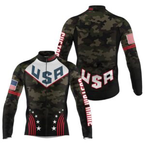Camo American Cycling Jersey Men With 3&hellip;
