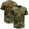Camo Black Cream Salute To Service Two Button Unisex Softball Jersey, Custom Team Softball Jersey