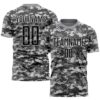 Camo Black Red Sublimation Salute To Service Soccer Uniform Jersey, Custom Team Soccer Jersey Shirt