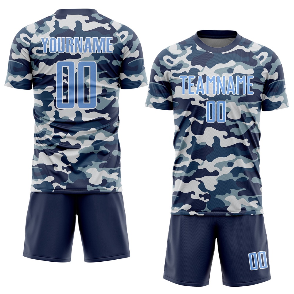 Camo Light Blue Royal Sublimation Salute To Service Soccer Uniform Jersey, Custom Team Soccer Jersey Shirt Camo Light Blue Royal Sublimation Salute To Service Soccer Uniform Jersey, Custom Team Soccer Jersey Shirt