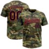 Camo Navy Gold Salute To Service Two Button Unisex Softball Jersey, Custom Team Softball Jersey