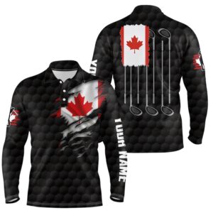 Canada Flag Black Men s Golf Polo Shirt Red Maple Leaf Golf Tops For Men Patriotic Golf Gifts Golf Polo Shirt Golf Shirts 2 hwh62l.jpg