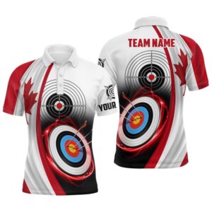 Canadian Flag Archery Target Custom Men Polo&hellip;