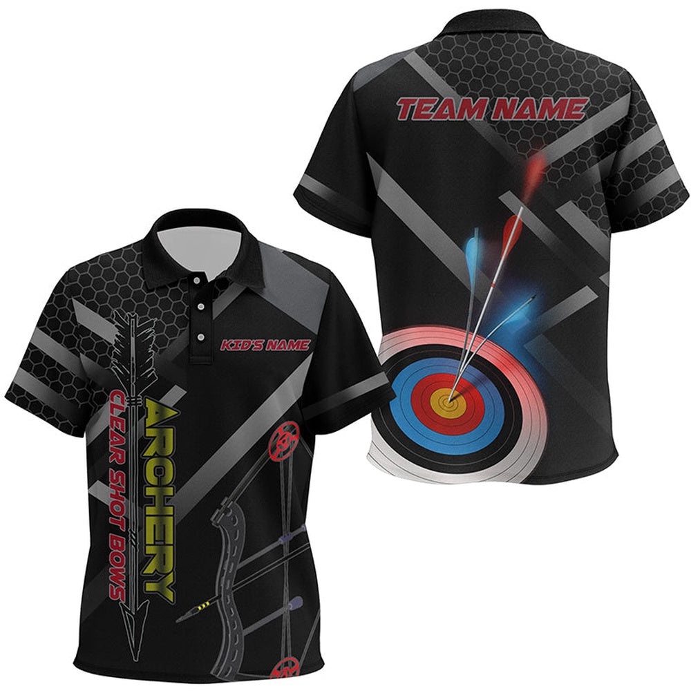 Clear Shot Bows Target Archery Polo Shirts, Custom Archery Team Shirts, Custom Archery Team Polo Shirt