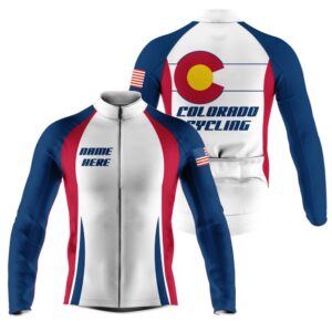 Colorado Cycling Jersey Mens Bike Shirt Co Cycling Tops With Pockets Colorado Shirt, Custom Mono Cycling Jersey