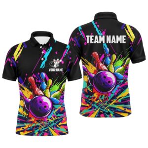 Colorful Bowling Polo Shirt Bowling Polo, Zip&hellip;