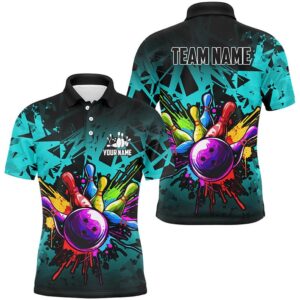 Colorful Bowling Polo Shirt Polo, Zip Shirt&hellip;