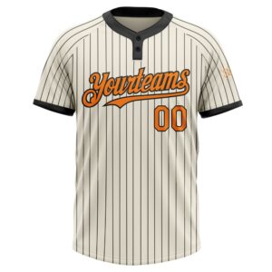 Cream Black Pinstripe Bay Orange Two Button Unisex Softball Jersey Custom Team Softball Jersey 2 htd5ph.jpg