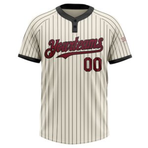 Cream Black Pinstripe Crimson Two Button Unisex Softball Jersey Custom Team Softball Jersey 2 i4wkso.jpg