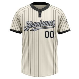 Cream Black Pinstripe Gray Two Button Unisex Softball Jersey Custom Team Softball Jersey 2 ni2hyl.jpg
