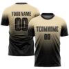 Cream Black Sublimation Soccer Uniform Jersey, Custom Team Soccer Jersey Shirt