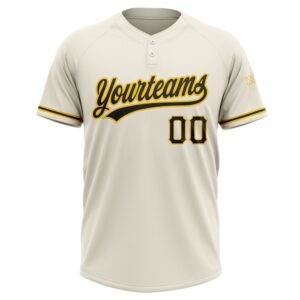 Cream Black Yellow Two Button Unisex Softball Jersey Custom Team Softball Jersey 2 wyn8yc.jpg