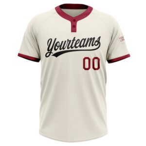 Cream Crimson Black Two Button Unisex Softball Jersey Custom Team Softball Jersey 2 oddzrk.jpg