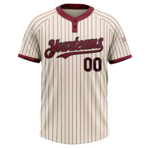 Cream Crimson Pinstripe Black Two Button Unisex Softball Jersey Custom Team Softball Jersey 2 au4rao.jpg
