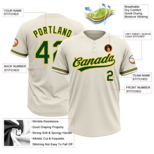 Cream Green Yellow Two Button Unisex Softball Jersey Custom Team Softball Jersey 3 ghcuiq.jpg